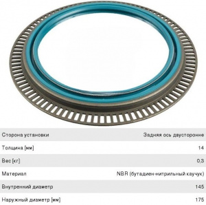 Манжета (14х145х175) ступицы Mercedes, Шакман (FEBI)